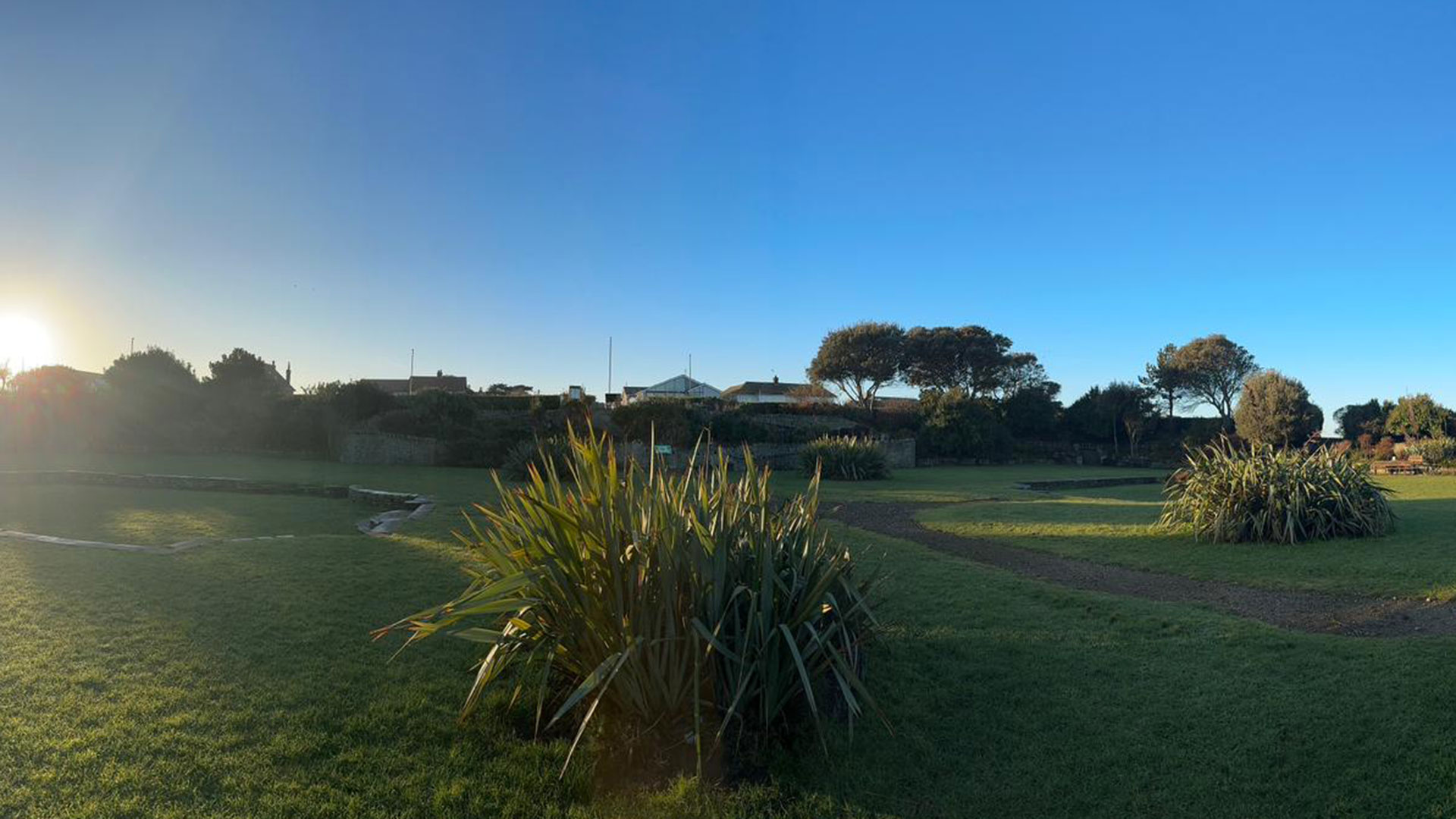 Sunken Garden wide view at sunrise Westbrook Margate Kent